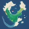 An illustration showing a stylized map of the Strait of Hormuz with digital data streams flowing across it, highlighted by a toll icon or fee symbol, with subtle Iranian flag colors or motifs, no text