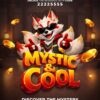 Mystic & Cool promo art with a sunglasses-wearing fox, floating gold coins, and the code 22225555 above the line Discover the mystery and cool rewards.