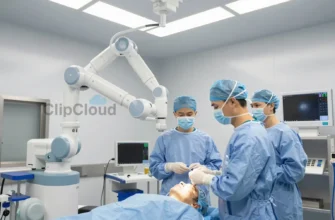 A modern hospital operating room with advanced medical equipment, including robotic surgical systems, high-tech imaging devices, and a team of medical professionals in surgical attire. The scene should convey the high cost and sophistication of the medical technology.
