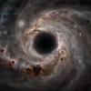 A detailed, photorealistic depiction of the early universe just before the formation of a black hole, showing a swirling, dense region of matter and energy against a backdrop of the cosmic microwave background, with subtle gradients of color indicating temperature variations and gravitational lensing effects, all rendered in high resolution with a focus on realism and depth.