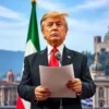 A political figure resembling Donald Trump's envoy standing in front of an Italian flag or Italian landmarks, holding a document or microphone, with a serious expression indicating a statement about discrediting the US president
