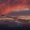 A dramatic sky over the Leningrad region with multiple small Ukrainian drones being shot down by anti-aircraft fire, showing explosions and smoke trails, photorealistic style