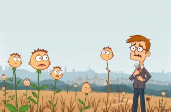 A person standing in a field with various plants, including some that appear to be cannabis, looking concerned or worried. The background should include elements of the Volgograd region, such as a distant view of the city or recognizable landmarks. The scene should convey a sense of legal trouble or impending consequences.