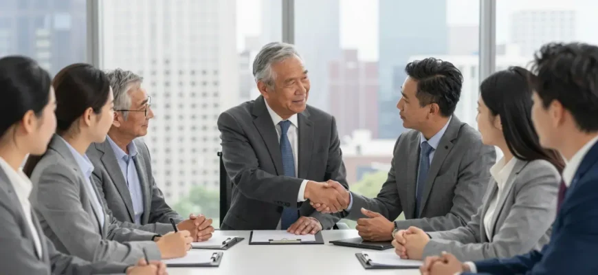 A modern American political scene with a diverse group of people engaged in a peaceful discussion or debate, symbolizing efforts to resolve conflicts. Include elements like a cityscape background, individuals of different ages and ethnicities, and subtle symbols of diplomacy such as handshakes or open dialogue. Avoid any text, weapons, or aggressive imagery.