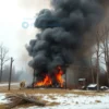 Пожар в ярославской деревне стоил жизни местной жительнице